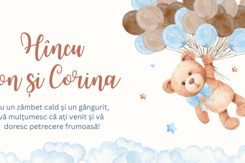 Beige And Blue Watercolor Illustrative Cute Animal Star Baby Shower Invitation